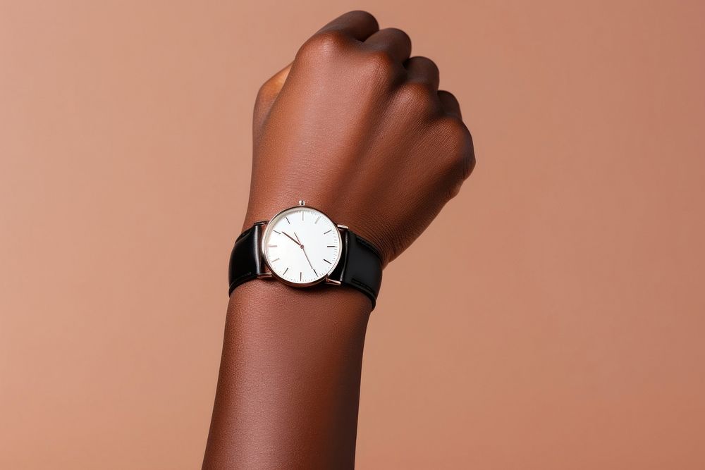 Wristwatch adult black woman. 