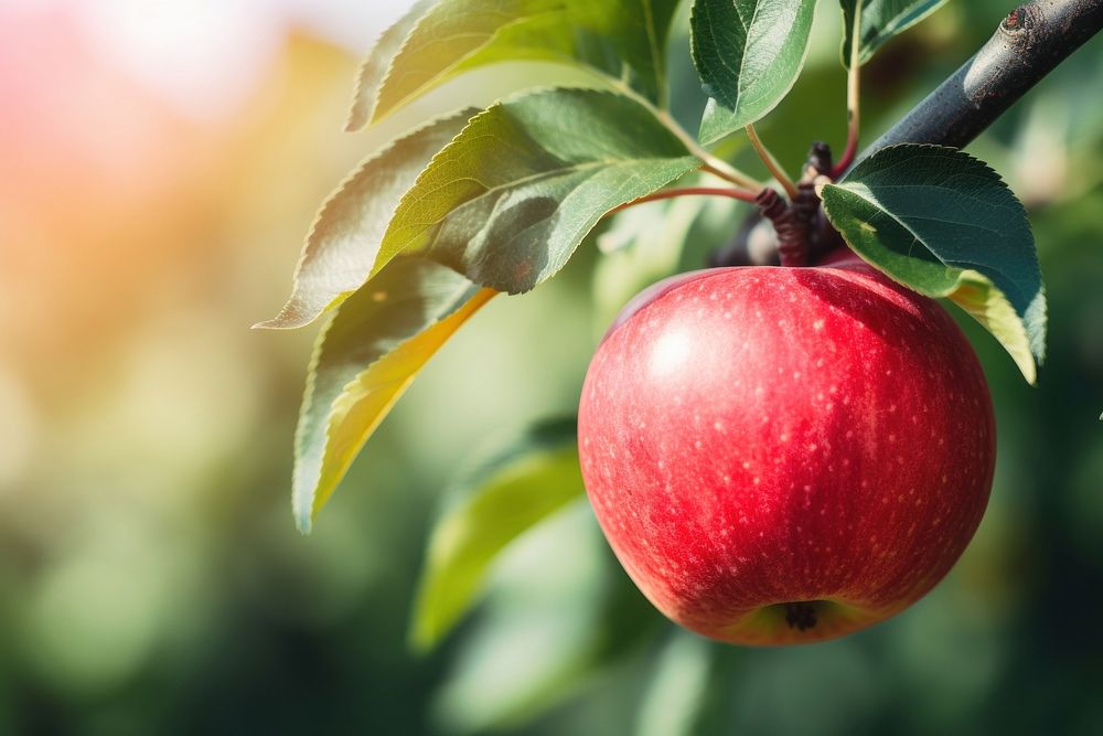 Apple outdoors plant fruit. AI generated Image by rawpixel.