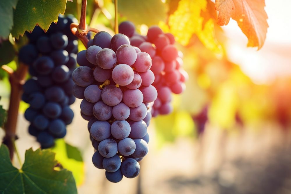 Vineyard outdoors grapes nature. AI generated Image by rawpixel.