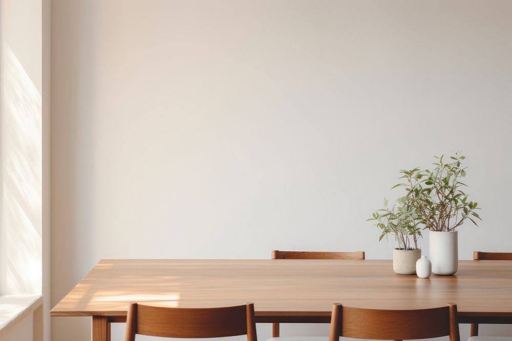 Room architecture furniture table. 