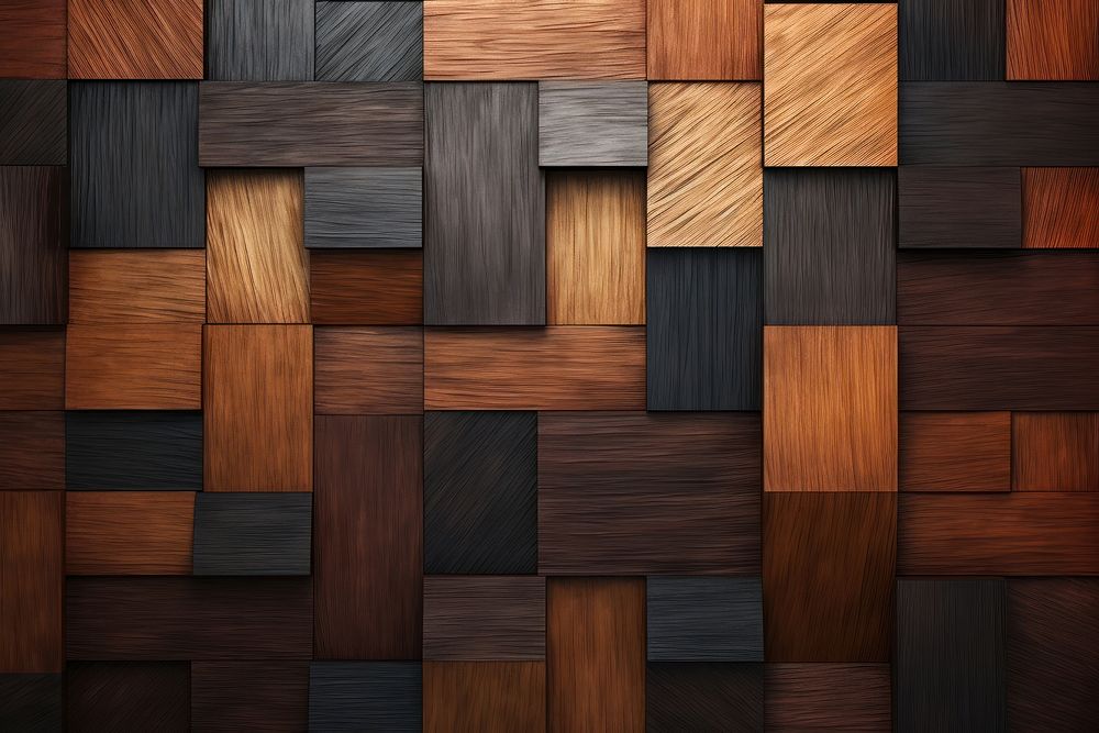 Wooden geometric background backgrounds abstract flooring. AI generated Image by rawpixel.