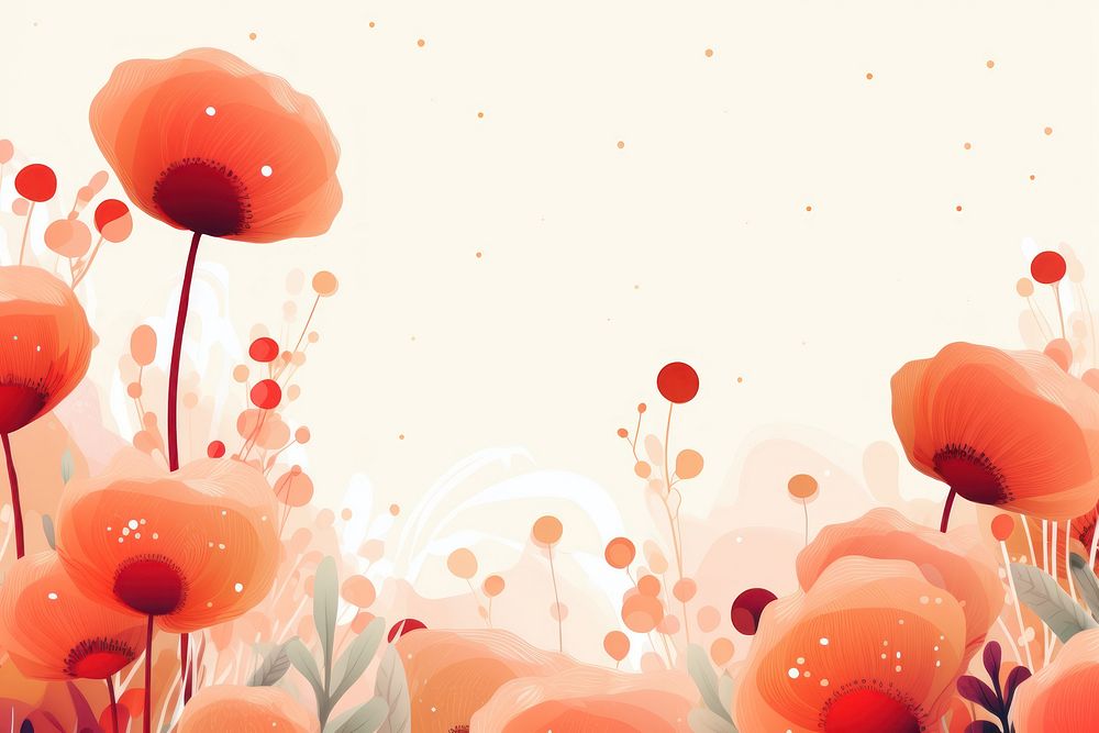 Backgrounds flower plant poppy. AI generated Image by rawpixel.