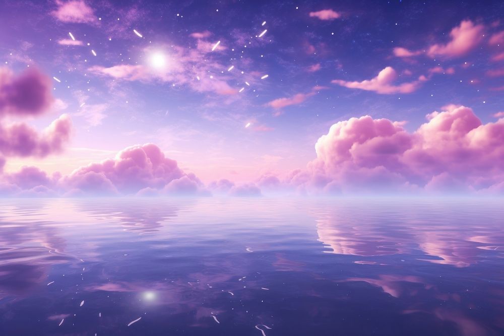 Purple sky  landscape. 