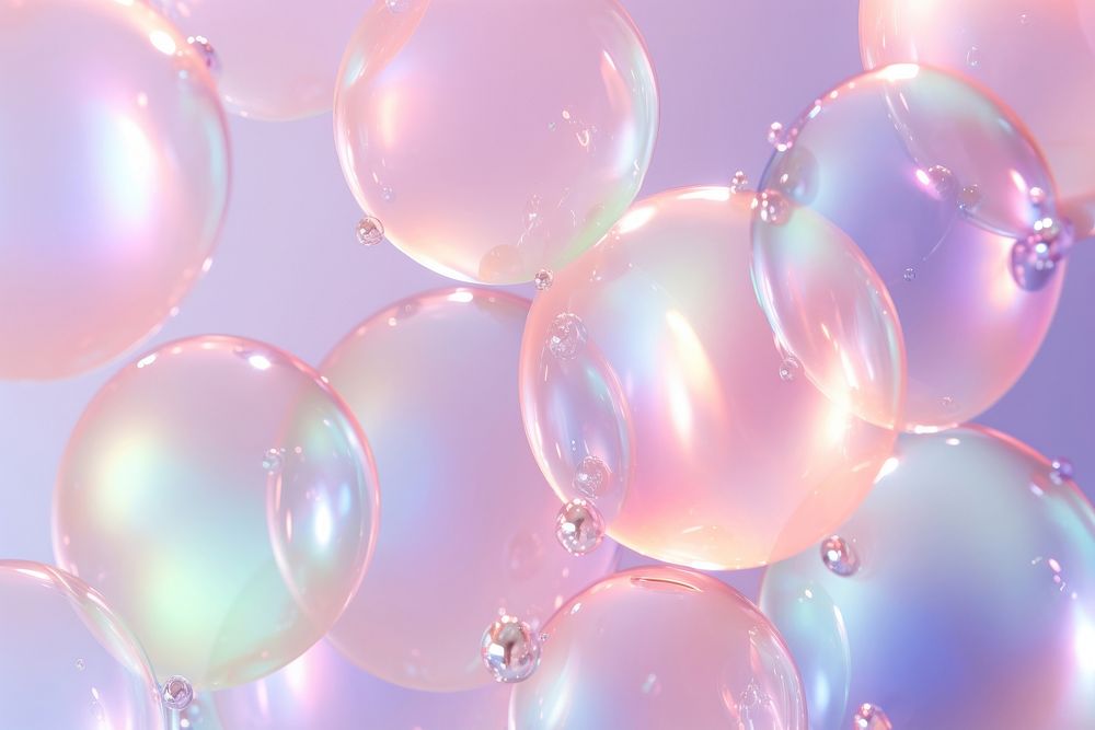 Aesthetic holographic bubble background backgrounds balloon sphere. 