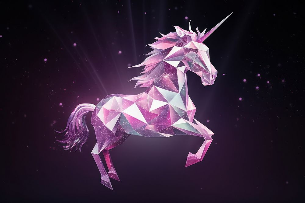 Origami animal mammal horse. AI generated Image by rawpixel.