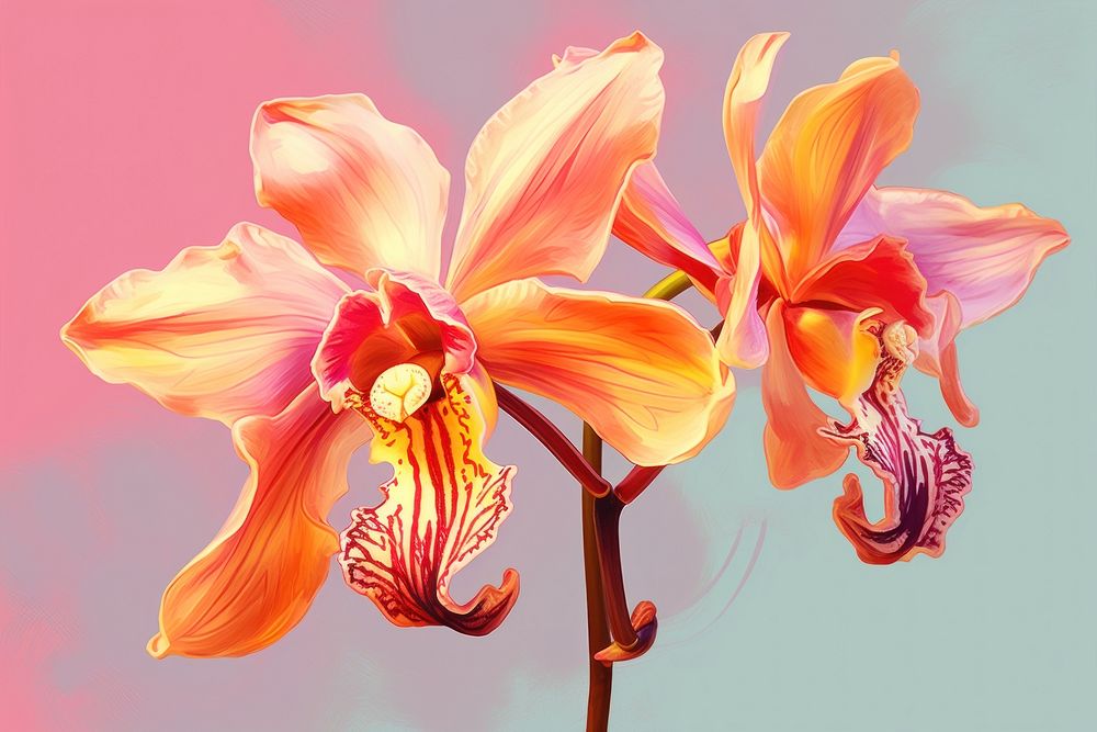 Flower orchid petal plant. AI generated Image by rawpixel.