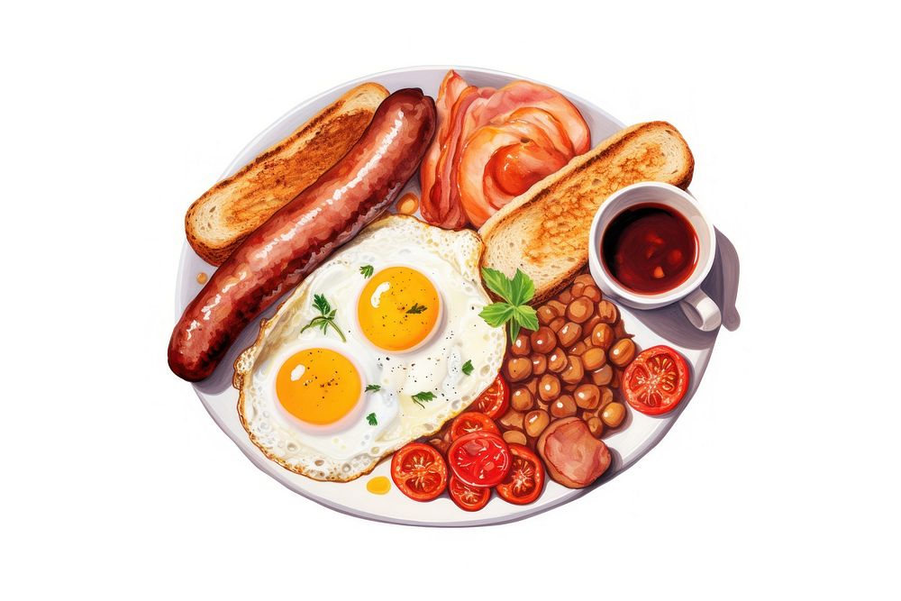 Breakfast brunch food egg. AI generated Image by rawpixel.