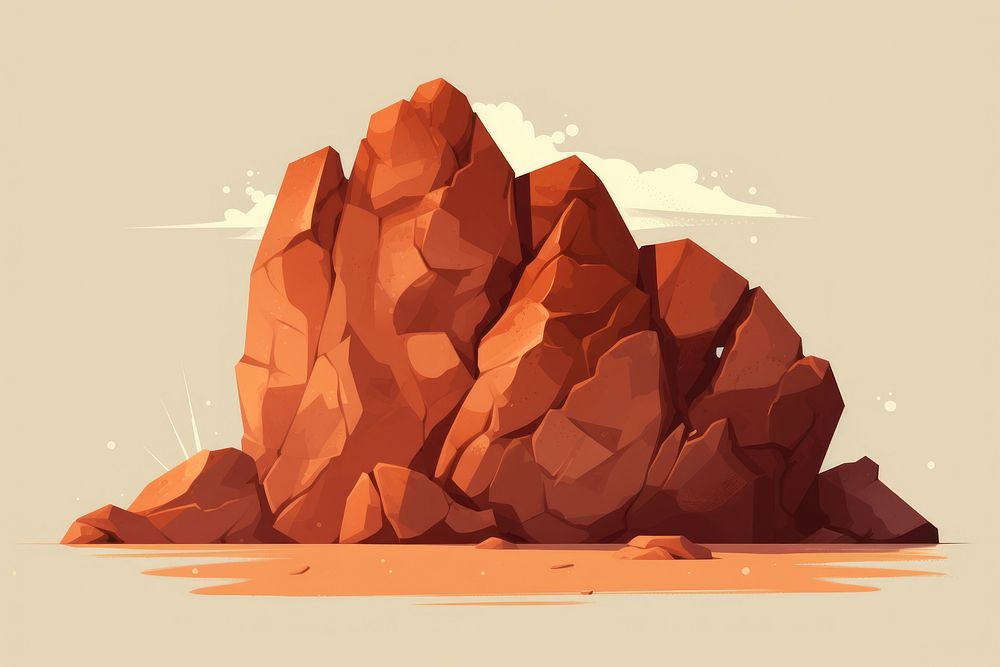 Rock mountain nature tranquility. AI generated Image by rawpixel.