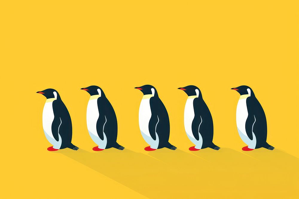Penguin animal bird wildlife. AI generated Image by rawpixel.