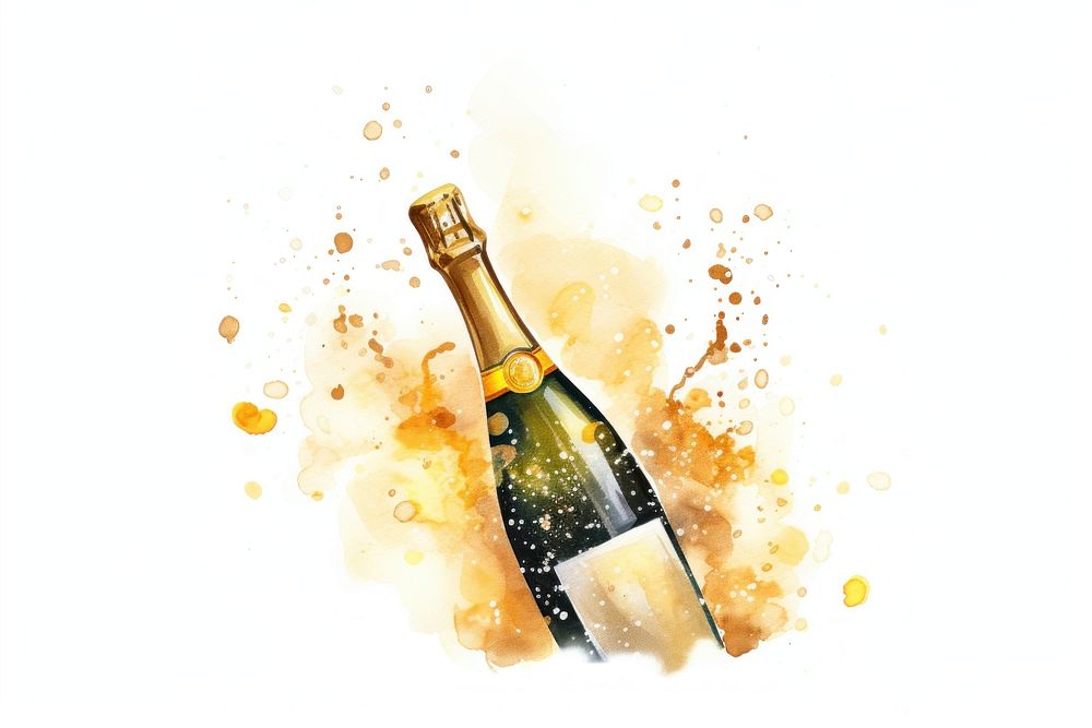 Bottle champagne drink wine. AI | Free Photo Illustration - rawpixel