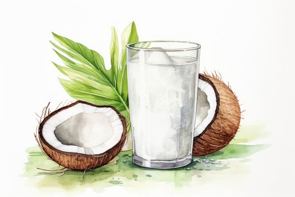 Coconut fruit plant milk. 