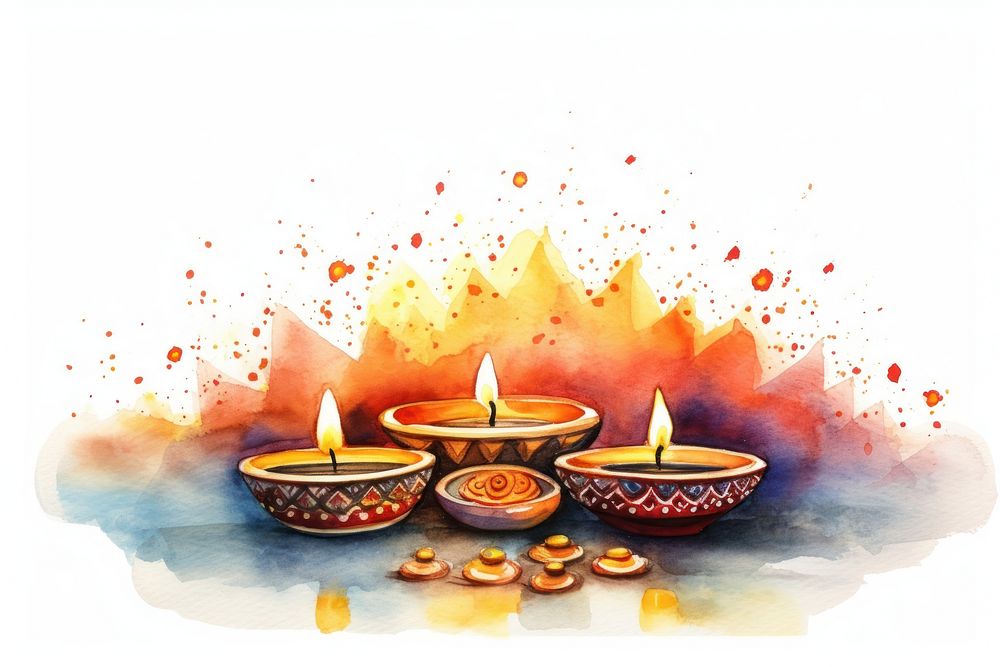 Festival candle diwali illuminated. AI generated Image by rawpixel.