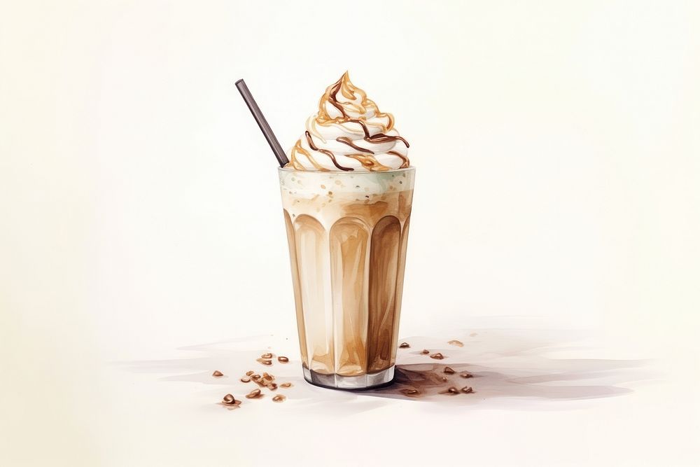 Milkshake dessert drink food. AI generated Image by rawpixel.