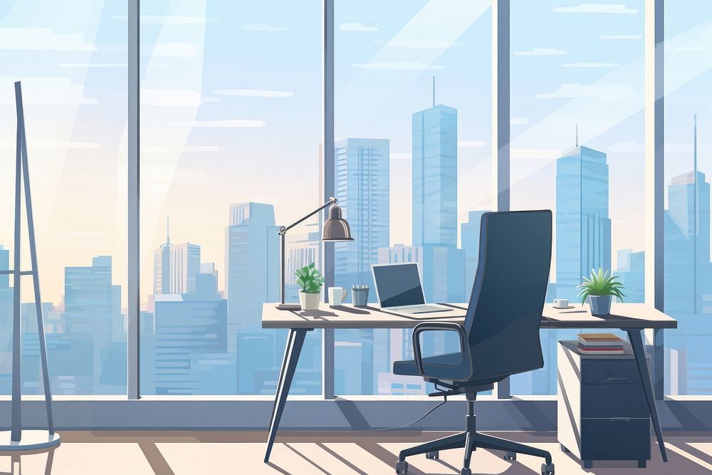 Computer office chair desk. 