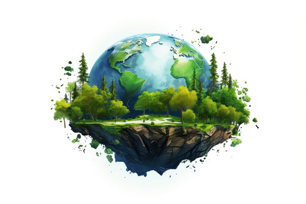 Earth planet sphere space. AI generated Image by rawpixel.