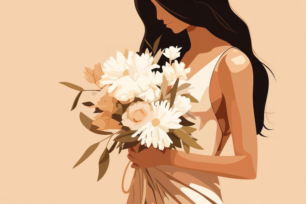 Flower adult plant woman. AI generated Image by rawpixel.