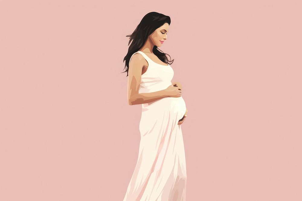 Pregnant fashion adult dress. AI generated Image by rawpixel.