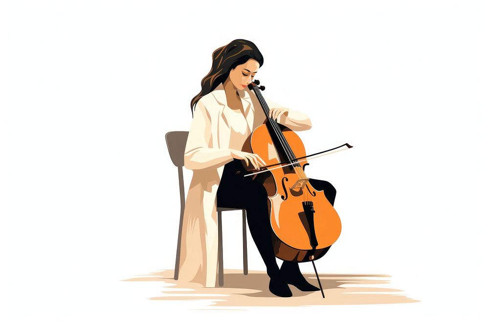 Cello violin adult woman. AI generated Image by rawpixel.