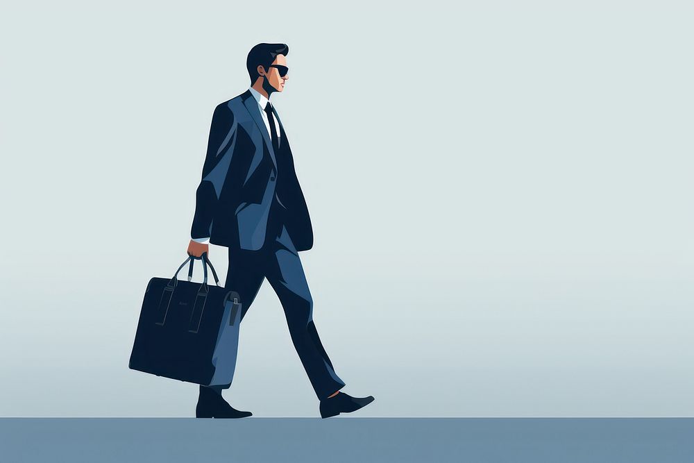 Bag briefcase walking adult. AI generated Image by rawpixel.