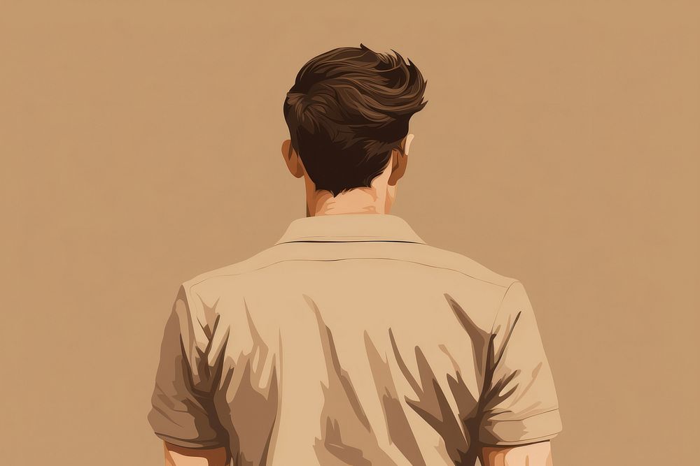 Back portrait adult brown. AI generated Image by rawpixel.
