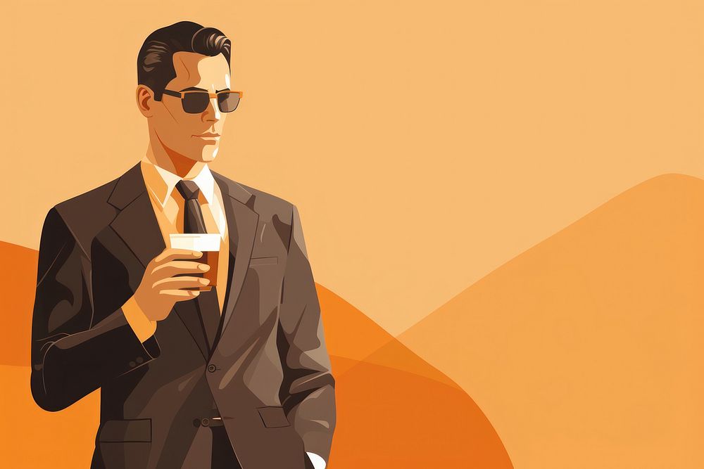 Sunglasses portrait blazer adult. AI generated Image by rawpixel.