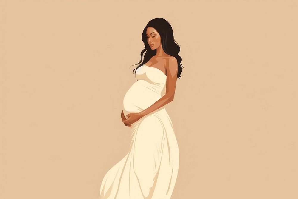 Pregnant fashion adult dress. AI generated Image by rawpixel.