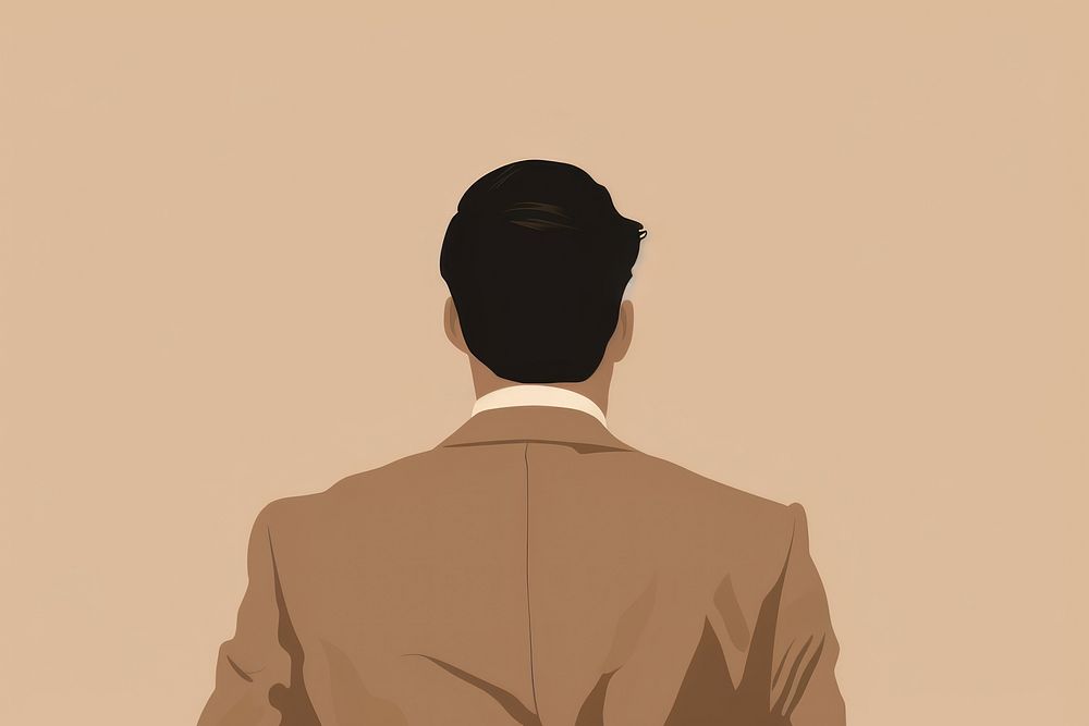 Back portrait adult man. AI generated Image by rawpixel.