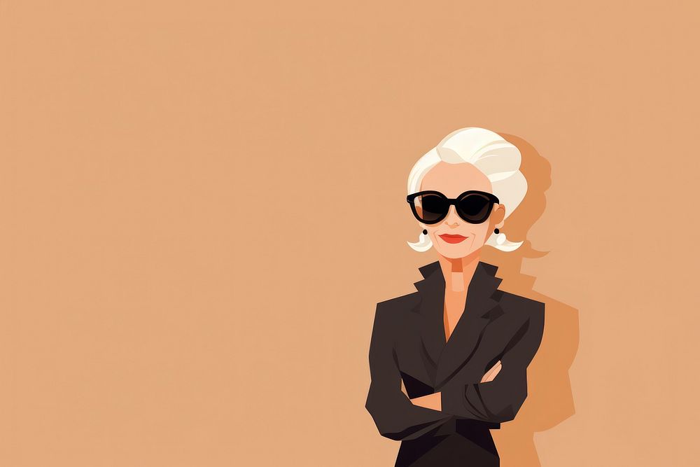 Sunglasses portrait cartoon adult. AI generated Image by rawpixel.