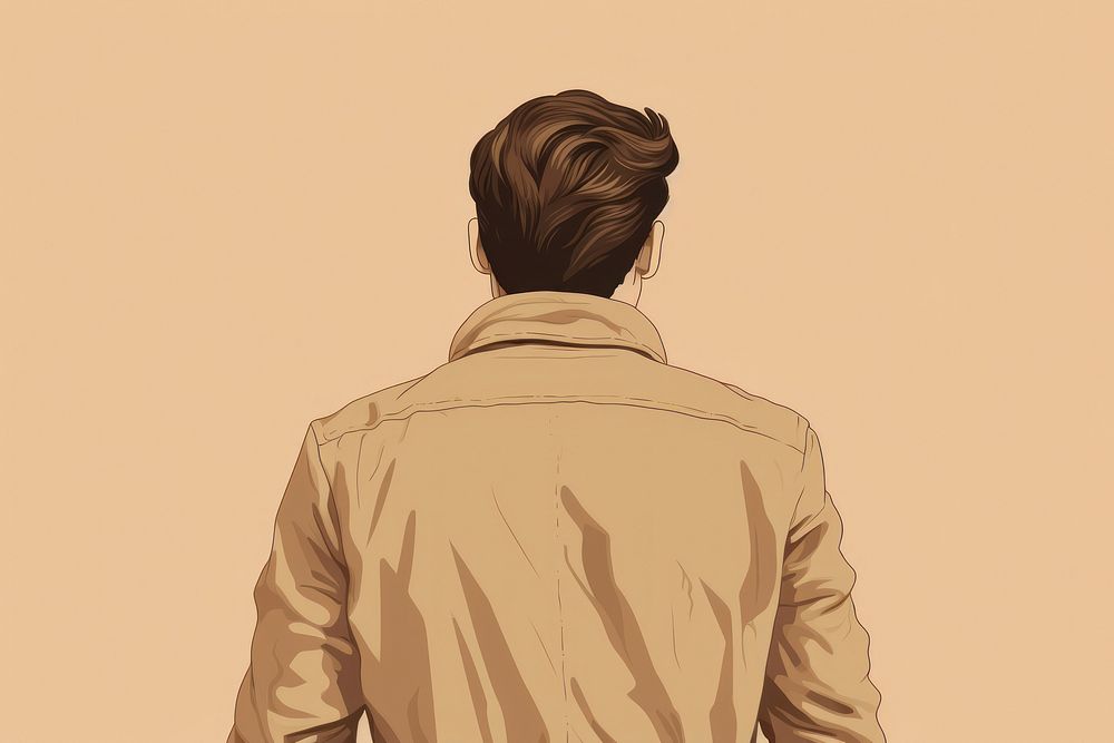 Back portrait jacket sketch. AI generated Image by rawpixel.