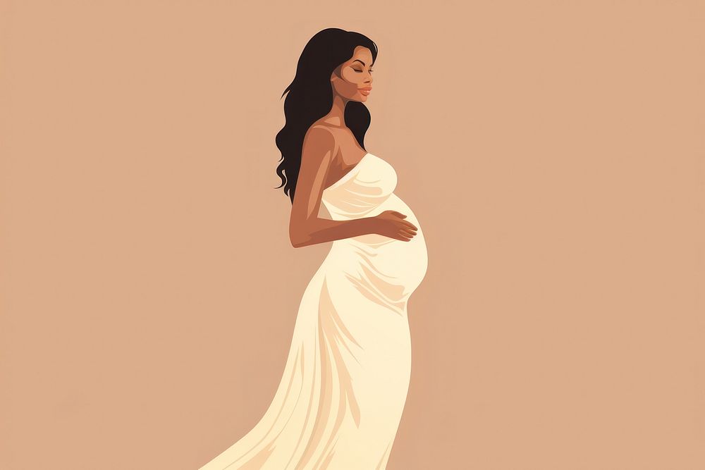 Pregnant fashion wedding adult. AI generated Image by rawpixel.