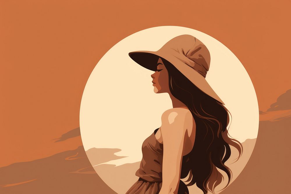 Adult woman art silhouette. AI generated Image by rawpixel.