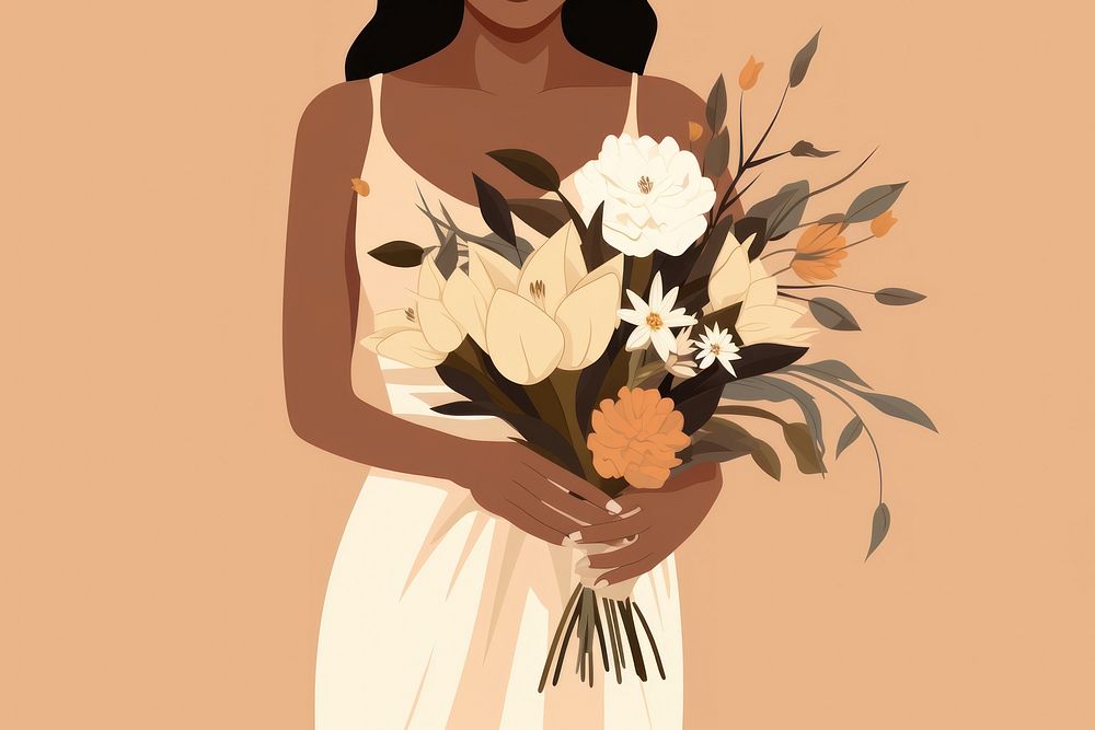 Holding wedding flower adult. AI generated Image by rawpixel.