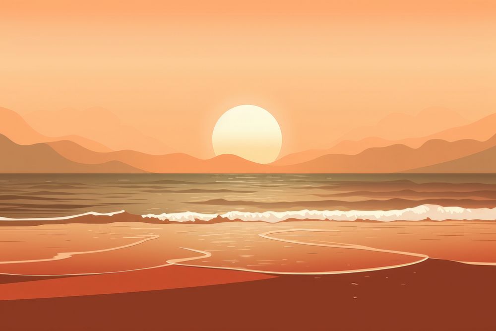 Beach backgrounds landscape outdoors. AI generated Image by rawpixel.