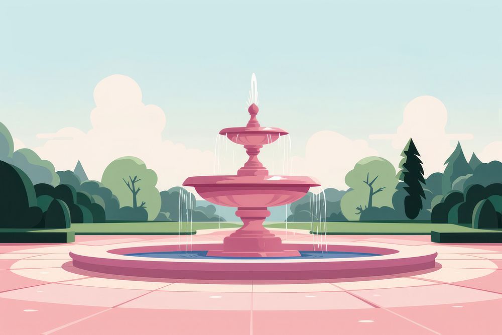 Fountain architecture creativity outdoors. AI generated Image by rawpixel.