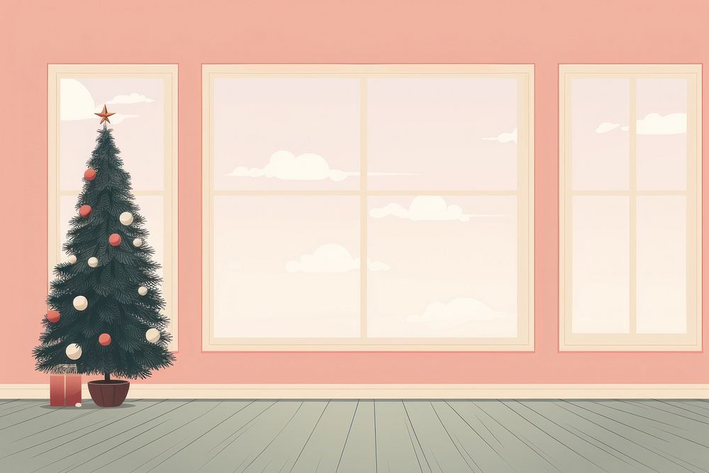 Christmas plant room tree. AI generated Image by rawpixel.