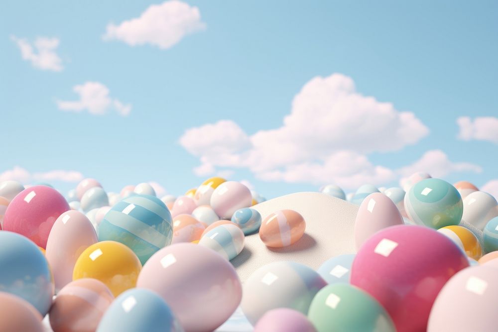 Balloon easter pill egg. AI generated Image by rawpixel.