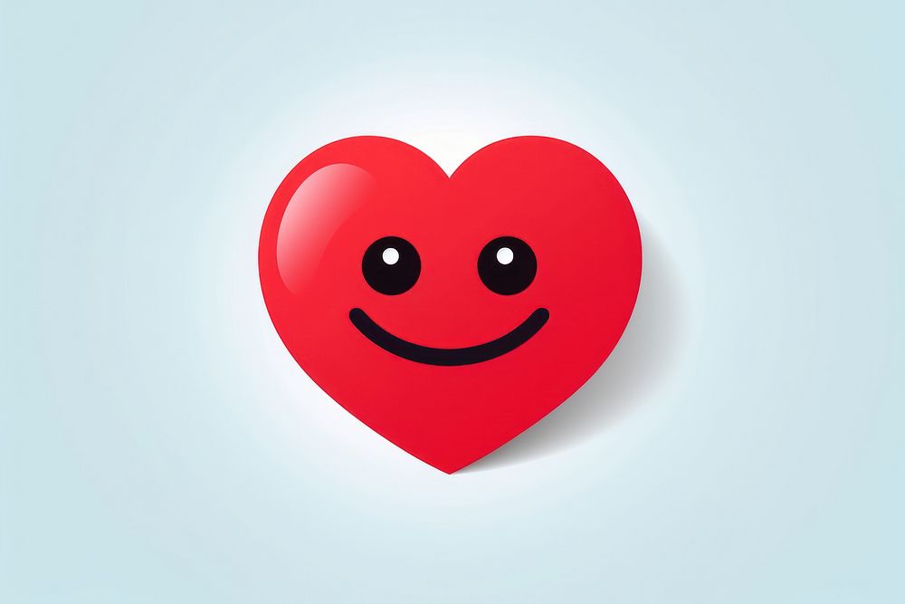 Emoticon symbol love face. AI generated Image by rawpixel.