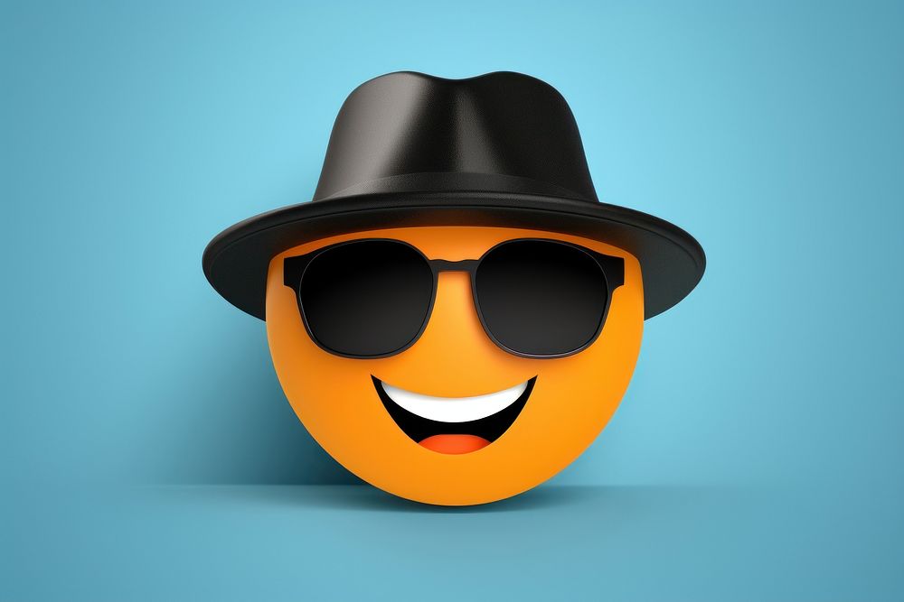 Sunglasses emoticon hat anthropomorphic. AI generated Image by rawpixel.