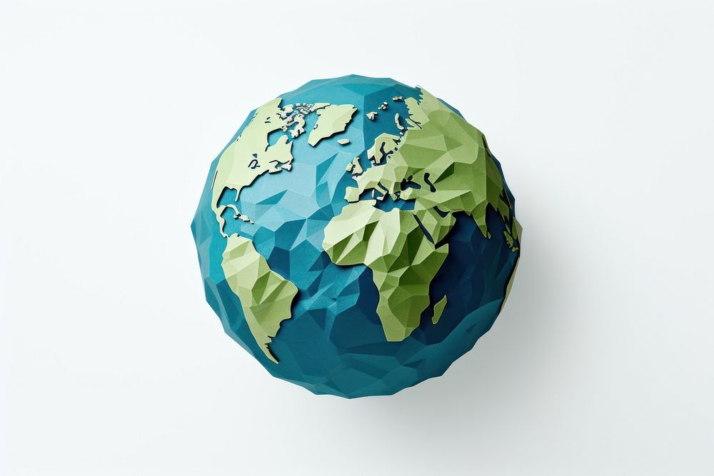 Planet sphere globe paper. AI generated Image by rawpixel.