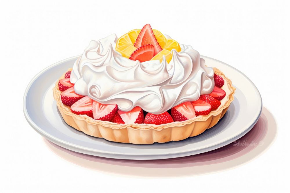 Fruit strawberry dessert cream. AI generated Image by rawpixel.