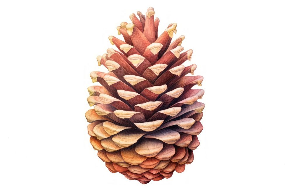 Plant cone white background pine cone. AI generated Image by rawpixel.