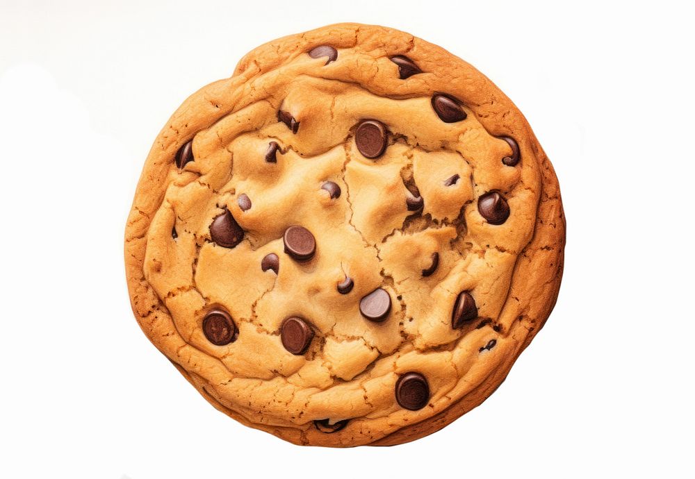 Cookie chocolate food chocolate chip cookie, digital paint illustration. AI generated image