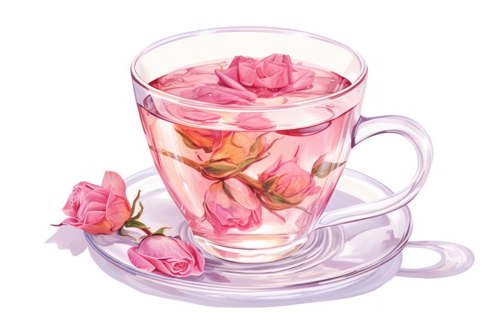 Rose cup saucer flower. AI generated Image by rawpixel.
