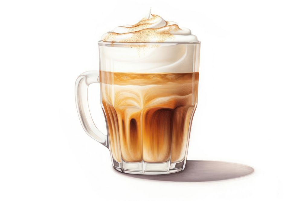 Glass coffee drink latte. AI generated Image by rawpixel.