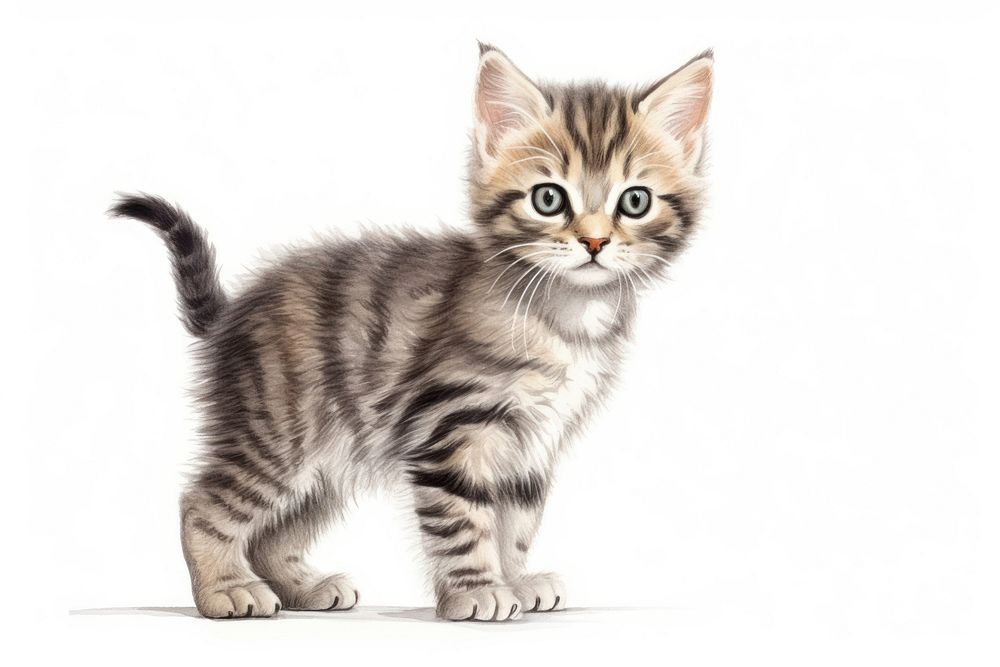 Animal mammal kitten cute. AI generated Image by rawpixel.