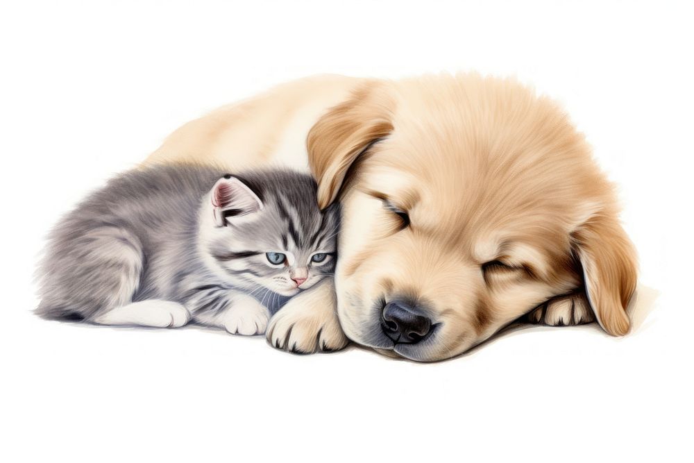 Puppy dog sleeping animal. AI generated Image by rawpixel.