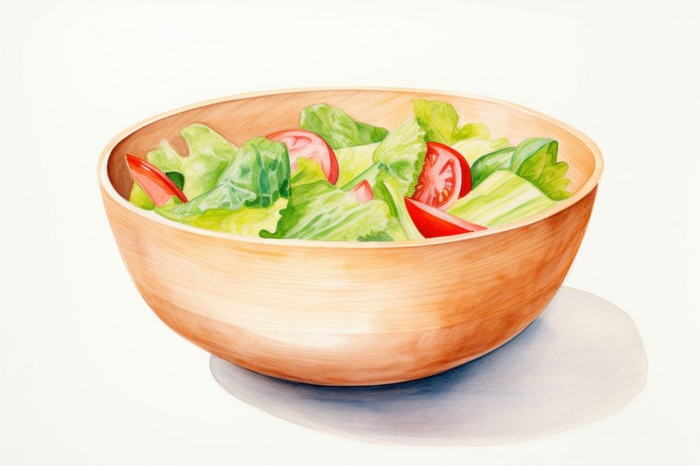 Vegetable food bowl lettuce. AI generated Image by rawpixel.