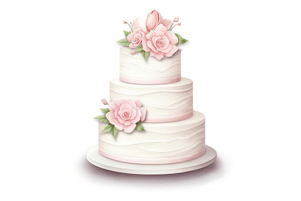 Wedding cream cake dessert. AI generated Image by rawpixel.