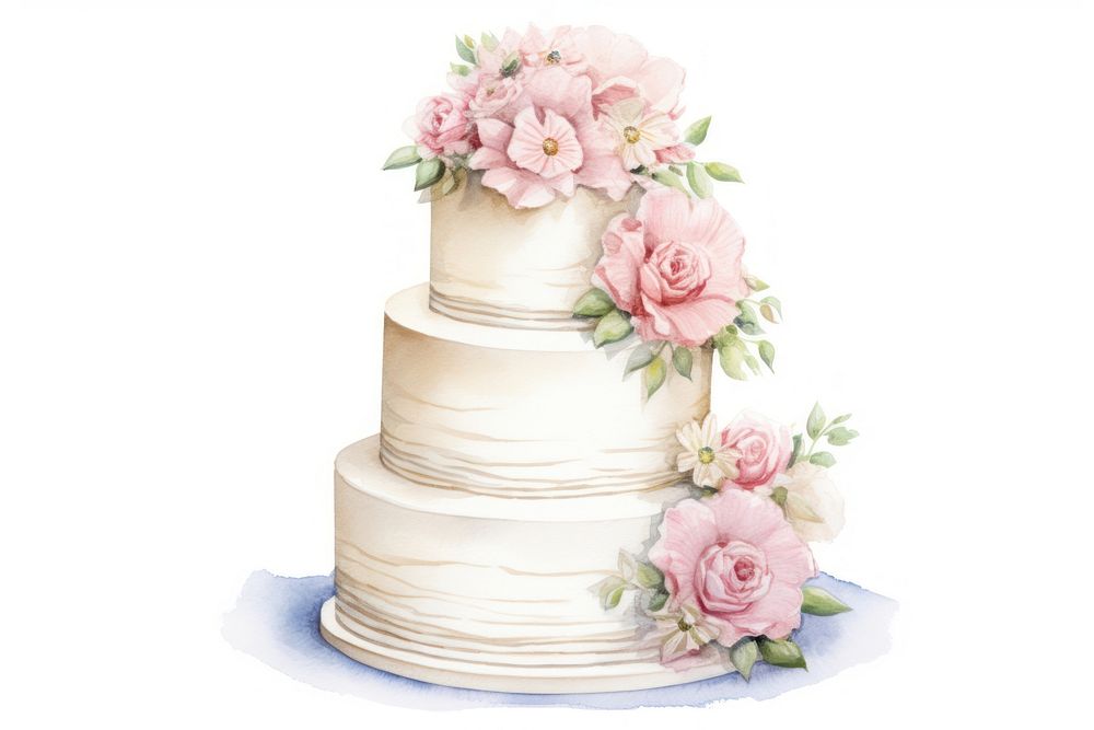 Wedding flower cream cake. 