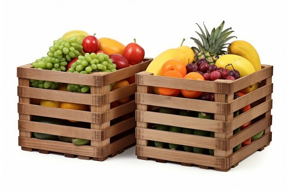 Fruit crate pineapple vegetable. AI generated Image by rawpixel.